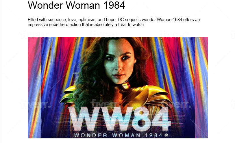 Wonder Woman 1984 Superhero Action Thriller| A Treat To Watch ﻿