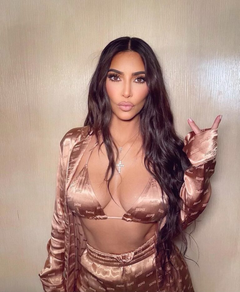 Kim Kardashian Launches Her New  SKIMS Jacquards Via Sexy Instagram Post.